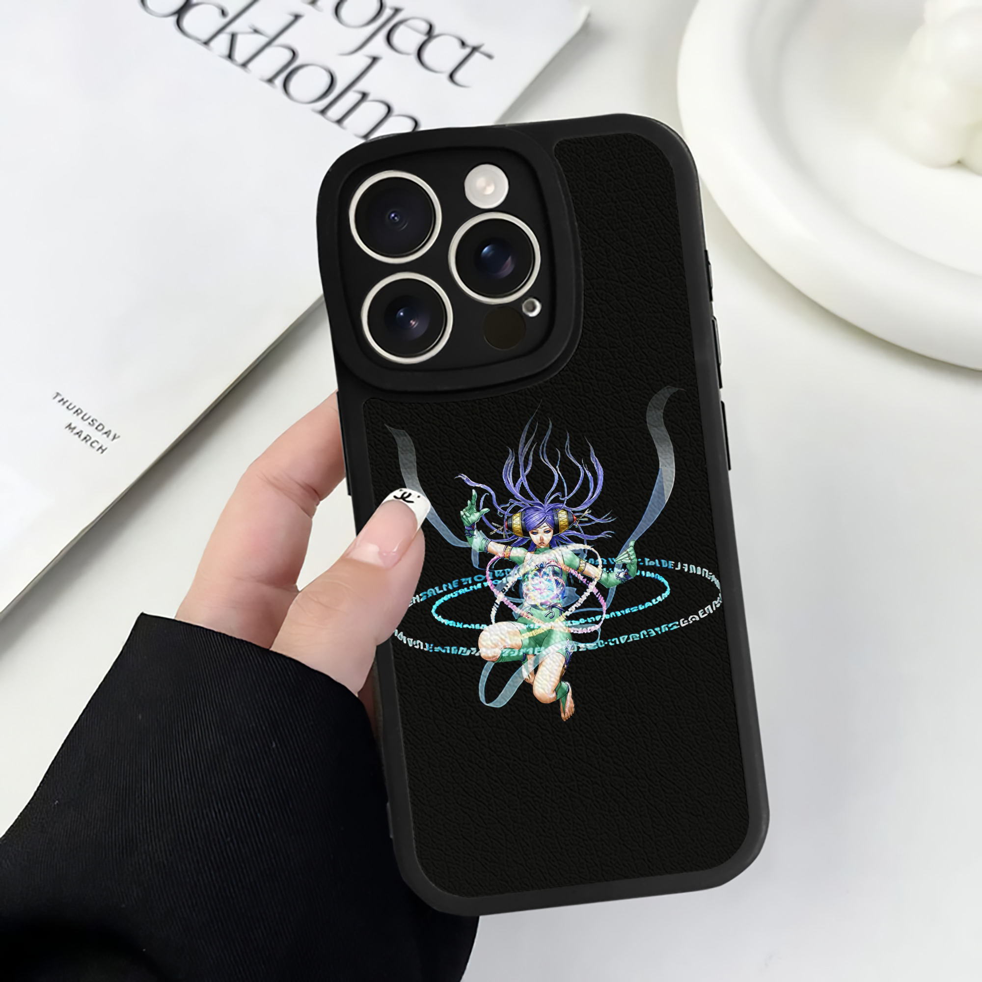 （画像用） 遊☆戯☆王 Yu-Gi-Oh! 【iPhone 16シリーズ対応】シリコンスマホケース（レザー調） 材質：シリコン